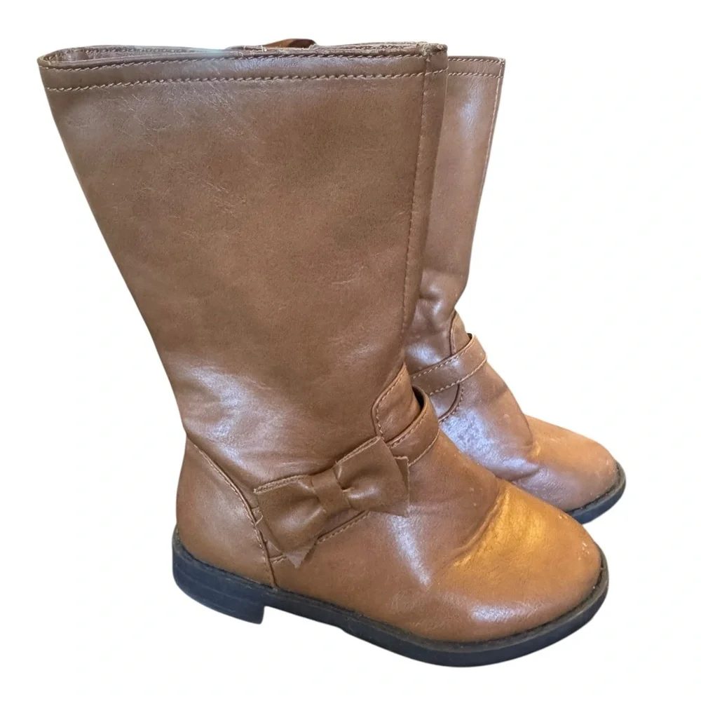 The Children's Place Tan Kids Boots with Bow size 7
